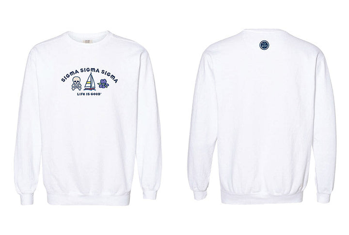 LIFE IS GOOD® Sorority Symbols Crewneck - 2XL - 3XL