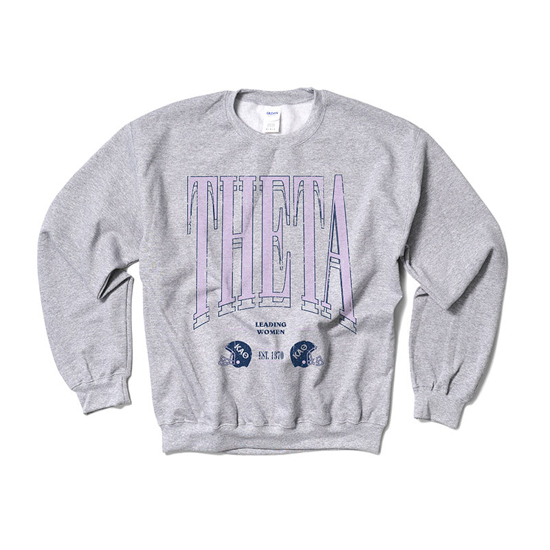 Lilac Football Sorority Crewneck