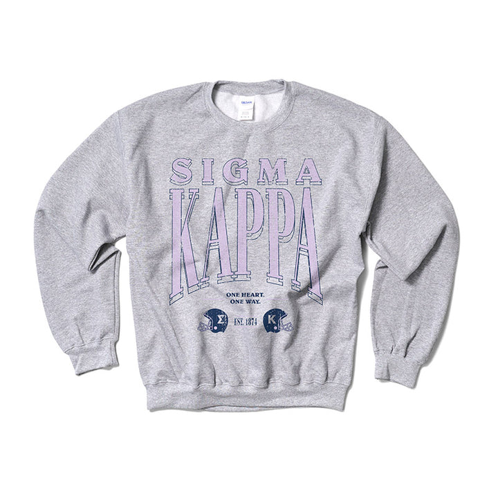 Lilac Football Sorority Crewneck