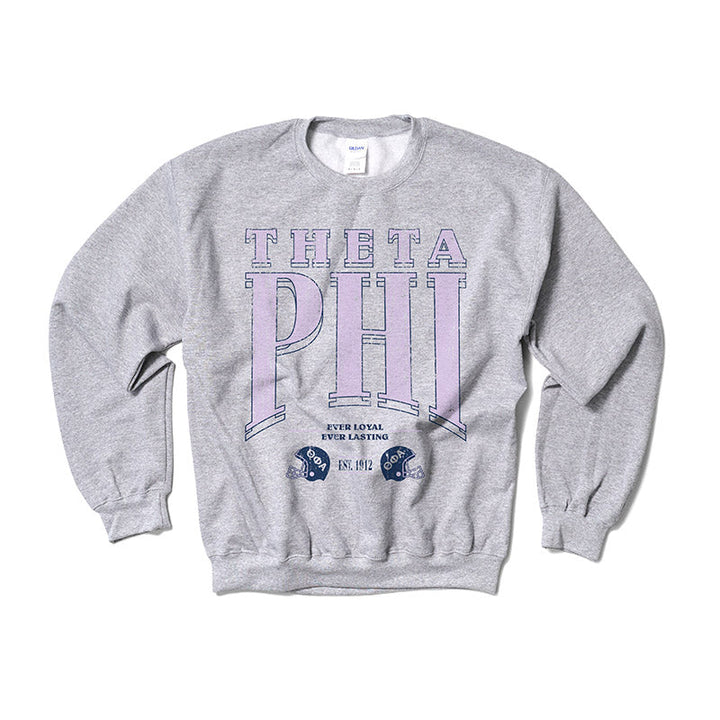 Lilac Football Sorority Crewneck - 2XL - 3XL