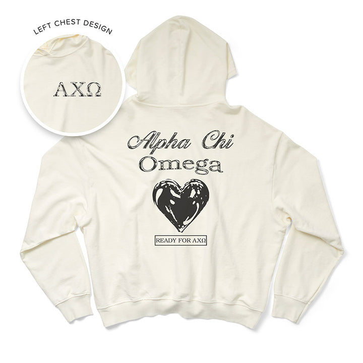 Vanilla Ice Metallic Heart Light Weight Sorority Hoodie