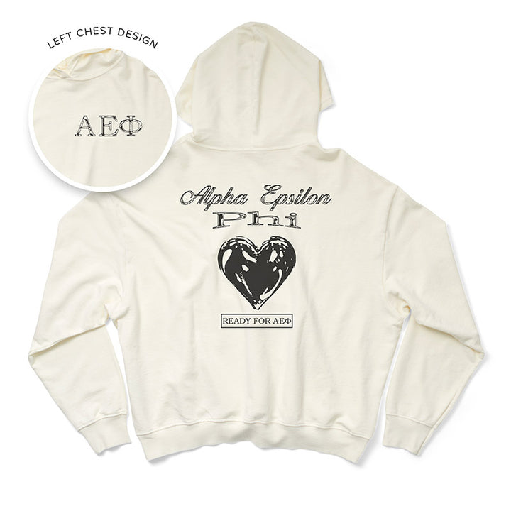 Vanilla Ice Metallic Heart Light Weight Sorority Hoodie