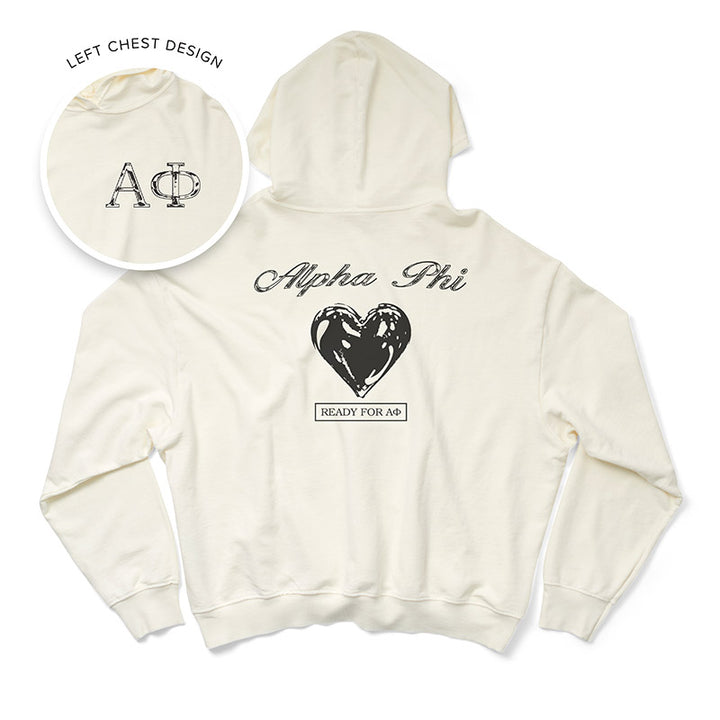 Vanilla Ice Metallic Heart Light Weight Sorority Hoodie