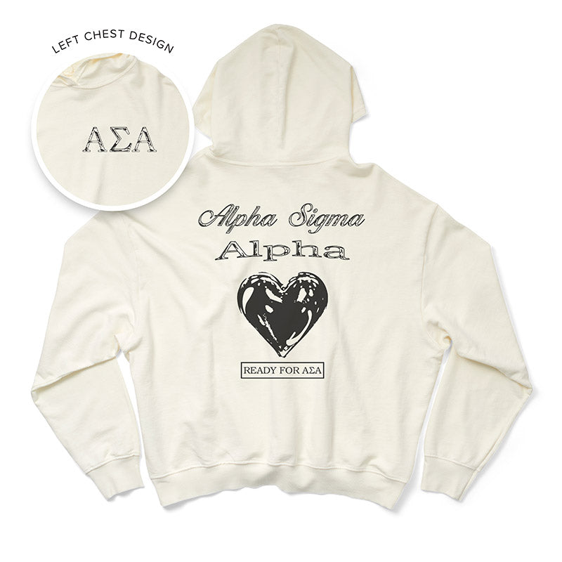 Vanilla Ice Metallic Heart Light Weight Sorority Hoodie