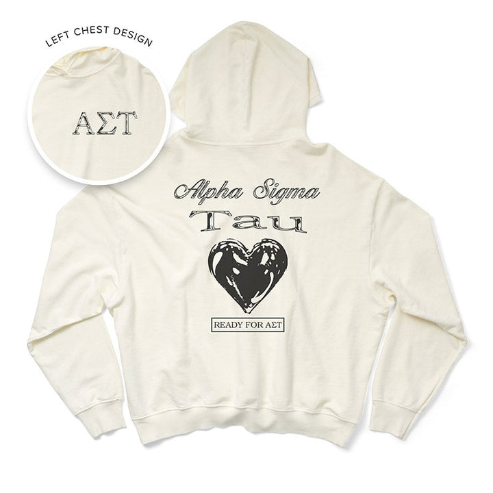 Vanilla Ice Metallic Heart Light Weight Sorority Hoodie - 2XL