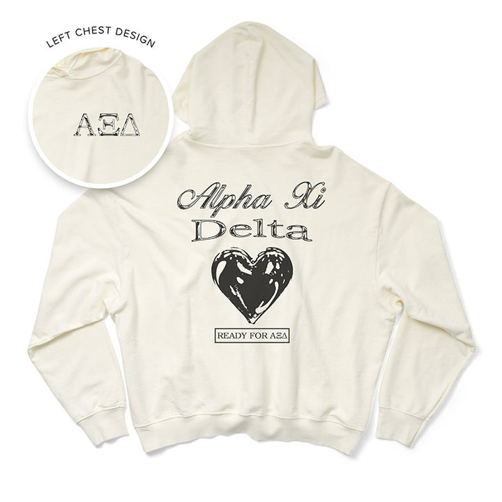 Vanilla Ice Metallic Heart Light Weight Sorority Hoodie