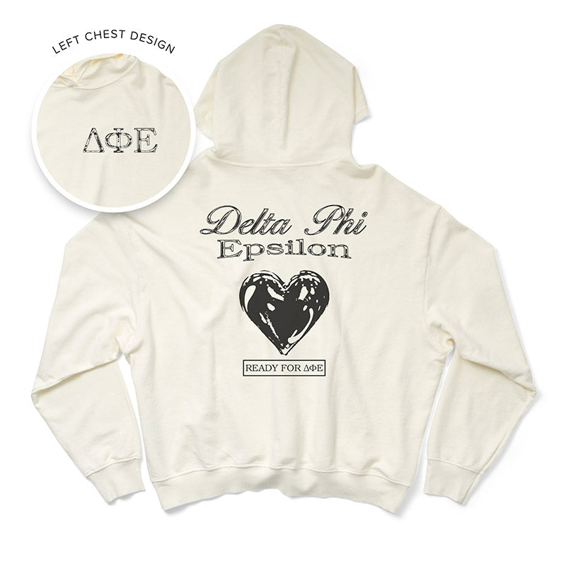 Vanilla Ice Metallic Heart Light Weight Sorority Hoodie