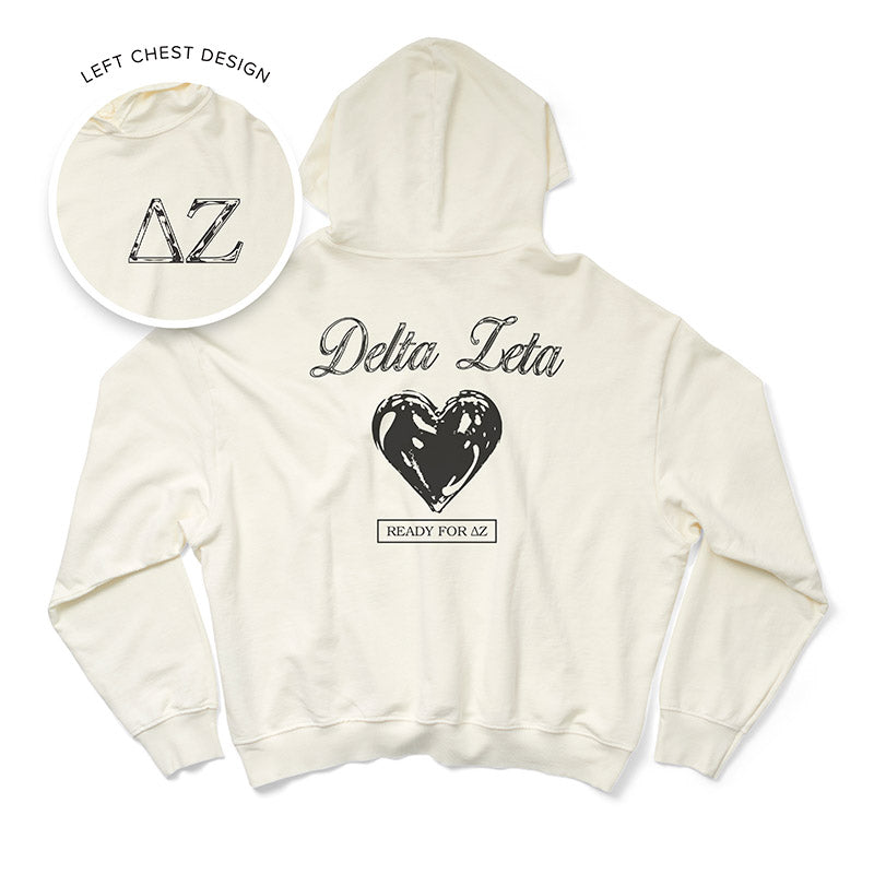 Vanilla Ice Metallic Heart Light Weight Sorority Hoodie