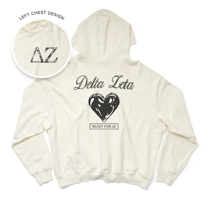 Vanilla Ice Metallic Heart Light Weight Sorority Hoodie