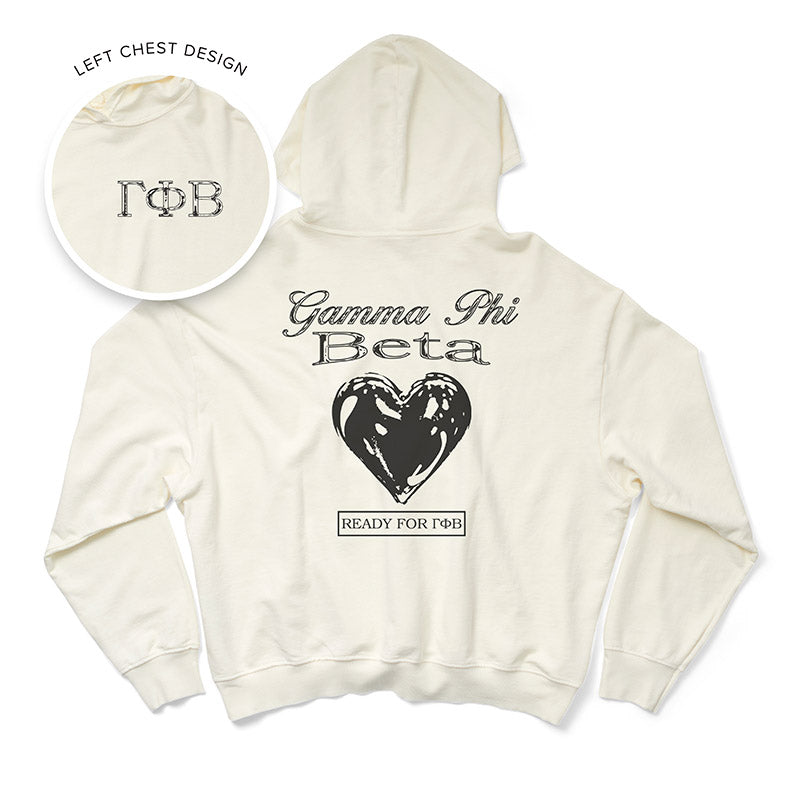 Vanilla Ice Metallic Heart Light Weight Sorority Hoodie