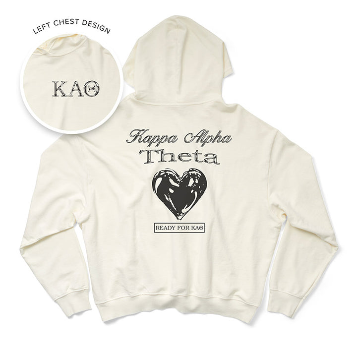 Vanilla Ice Metallic Heart Light Weight Sorority Hoodie