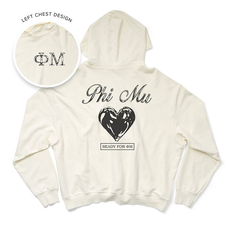 Vanilla Ice Metallic Heart Light Weight Sorority Hoodie