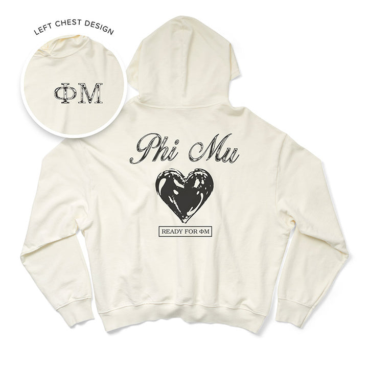 Vanilla Ice Metallic Heart Light Weight Sorority Hoodie