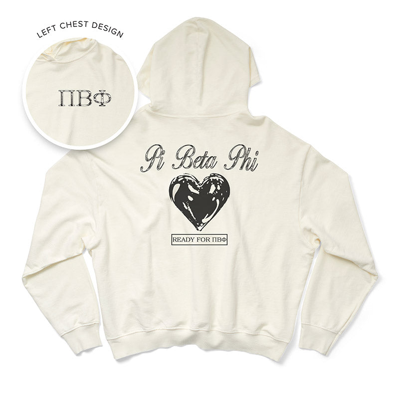 Vanilla Ice Metallic Heart Light Weight Sorority Hoodie