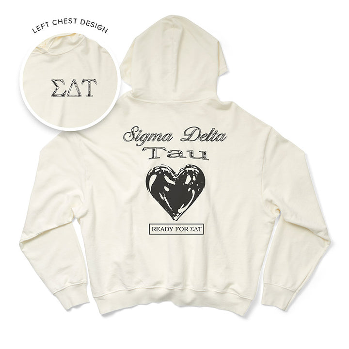 Vanilla Ice Metallic Heart Light Weight Sorority Hoodie