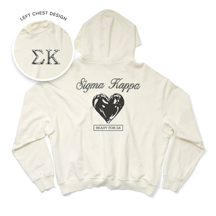 Vanilla Ice Metallic Heart Light Weight Sorority Hoodie