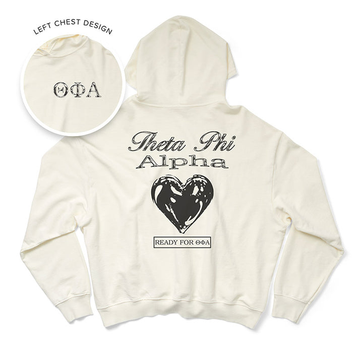 Vanilla Ice Metallic Heart Light Weight Sorority Hoodie