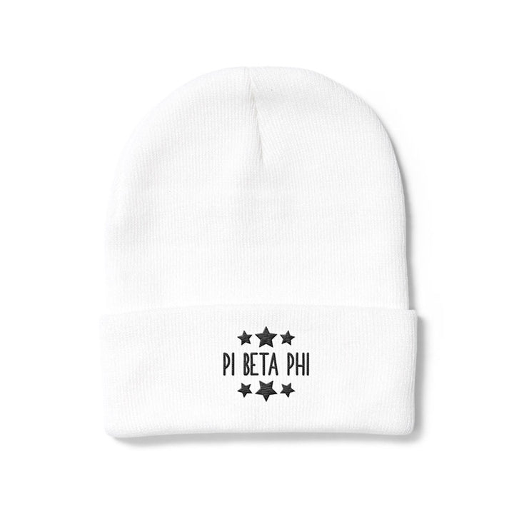 White Greek Beanie