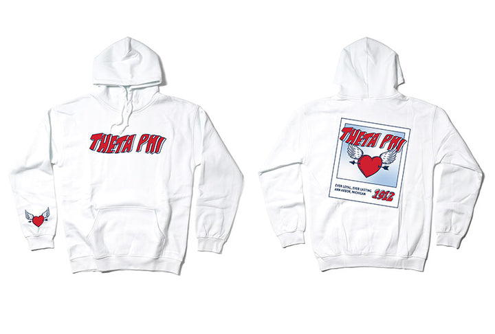 Heart Polaroid White Sorority Hoodie