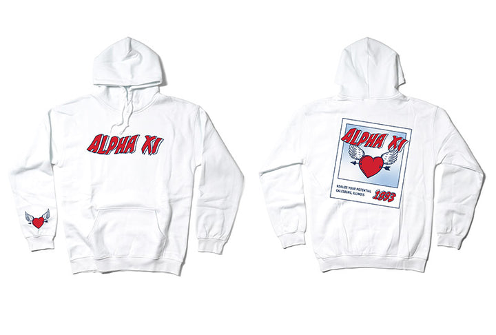 Heart Polaroid White Sorority Hoodie