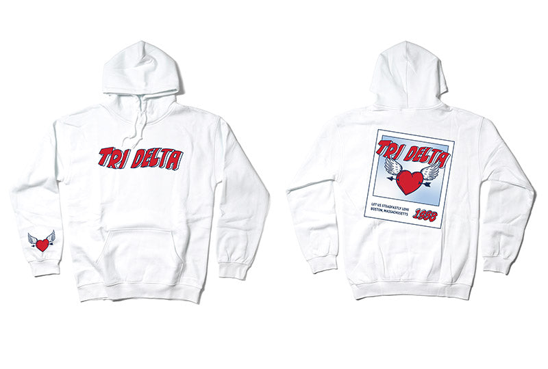 Heart Polaroid White Sorority Hoodie