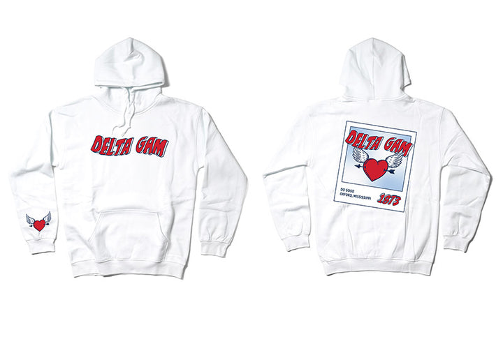 Heart Polaroid White Sorority Hoodie