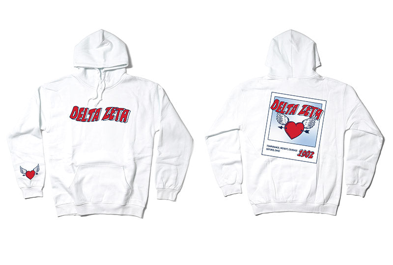 Heart Polaroid White Sorority Hoodie