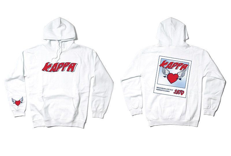 Heart Polaroid White Sorority Hoodie - 2XL