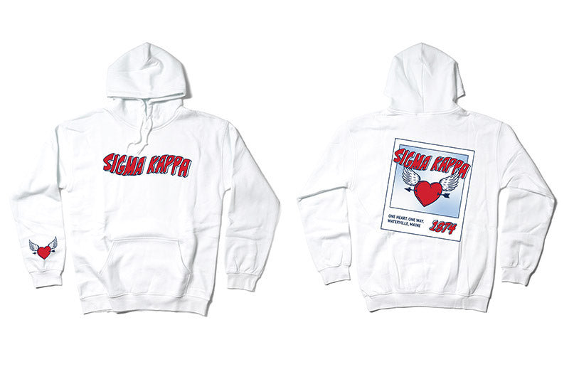 Heart Polaroid White Sorority Hoodie