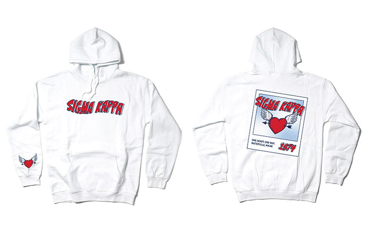 Heart Polaroid White Sorority Hoodie