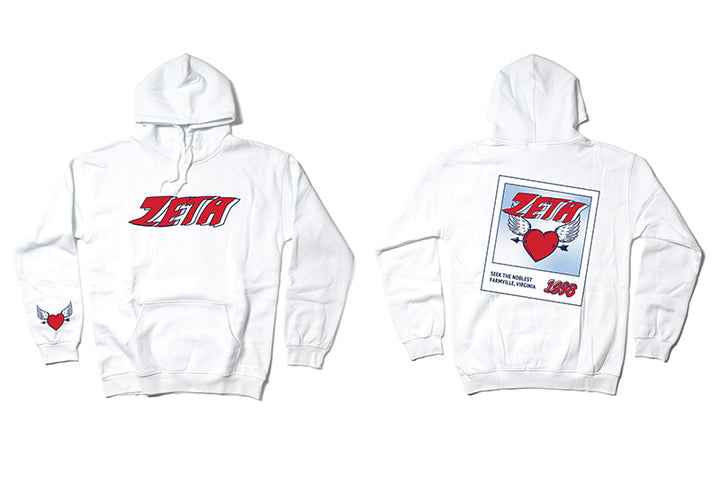 Heart Polaroid White Sorority Hoodie