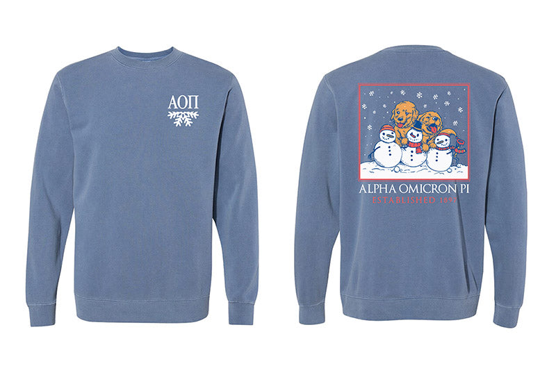 Snowy Puppy Crewneck - 2XL - 3XL