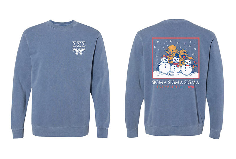 Snowy Puppy Crewneck