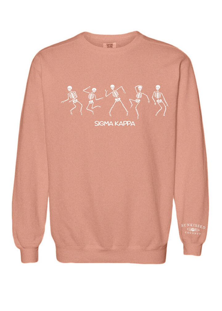 Sunkissed Coconut® Terracotta Skeleton Sorority Crewneck - 2XL -3XL