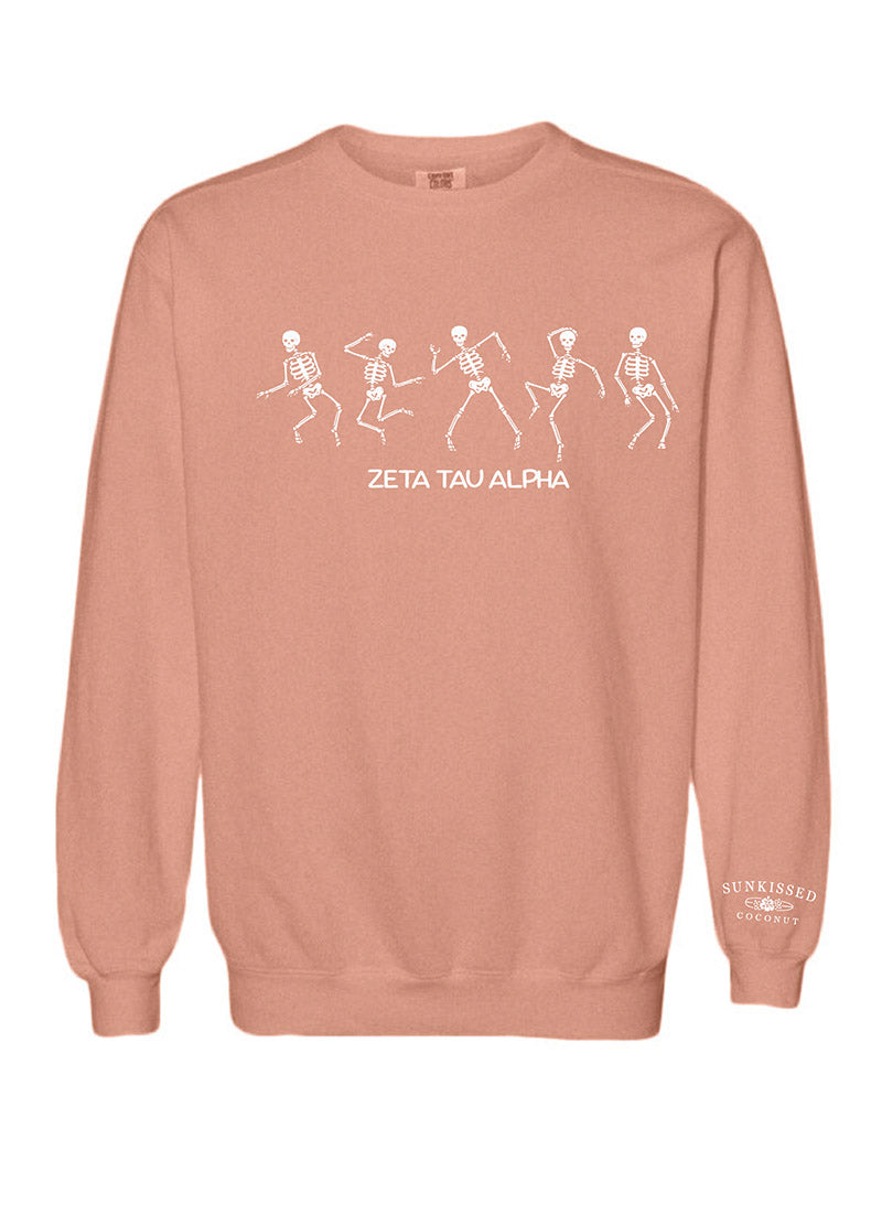 Sunkissed Coconut® Terracotta Skeleton Sorority Crewneck