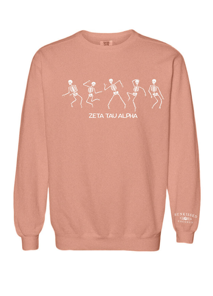 Sunkissed Coconut® Terracotta Skeleton Sorority Crewneck