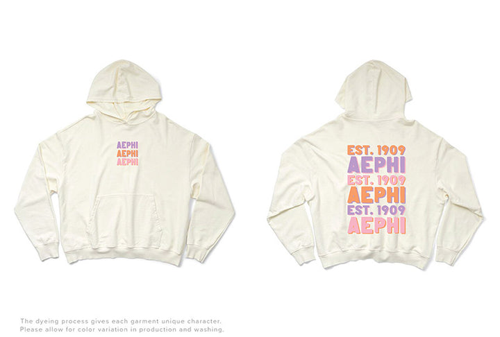 Pastel Stacked Vanilla Ice Light Weight Sorority Hoodie
