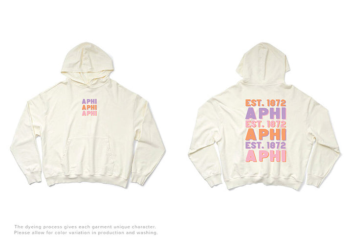 Pastel Stacked Vanilla Ice Light Weight Sorority Hoodie