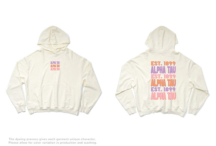 Pastel Stacked Vanilla Ice Light Weight Sorority Hoodie