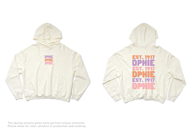 Pastel Stacked Vanilla Ice Light Weight Sorority Hoodie