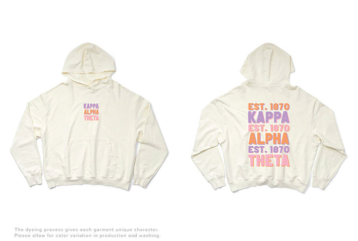 Pastel Stacked Vanilla Ice Light Weight Sorority Hoodie