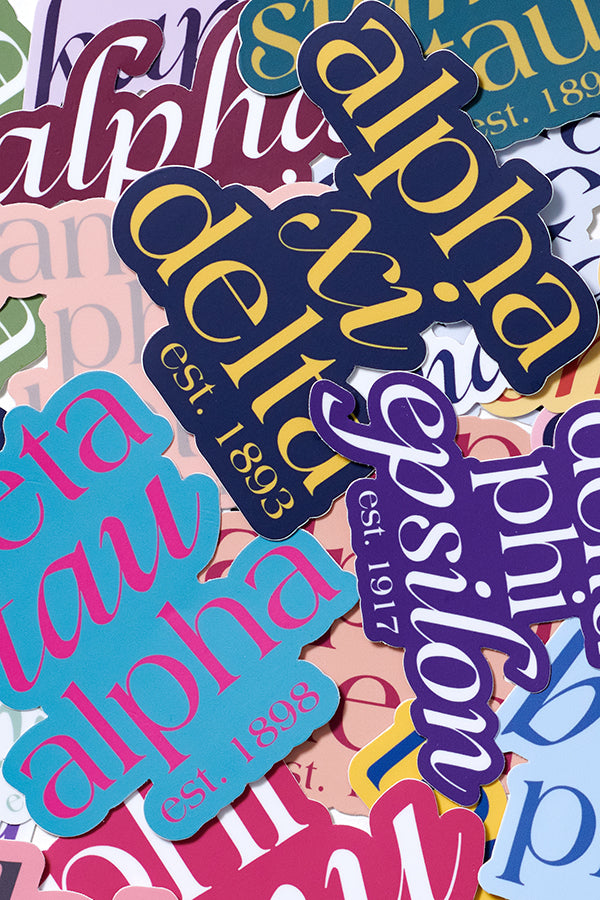 Script Sorority Sticker