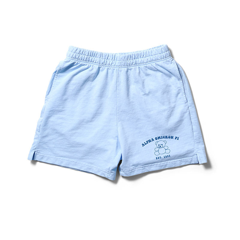 Arctic Blue Teddy Bear Matching Set Light Weight Sorority Shorts