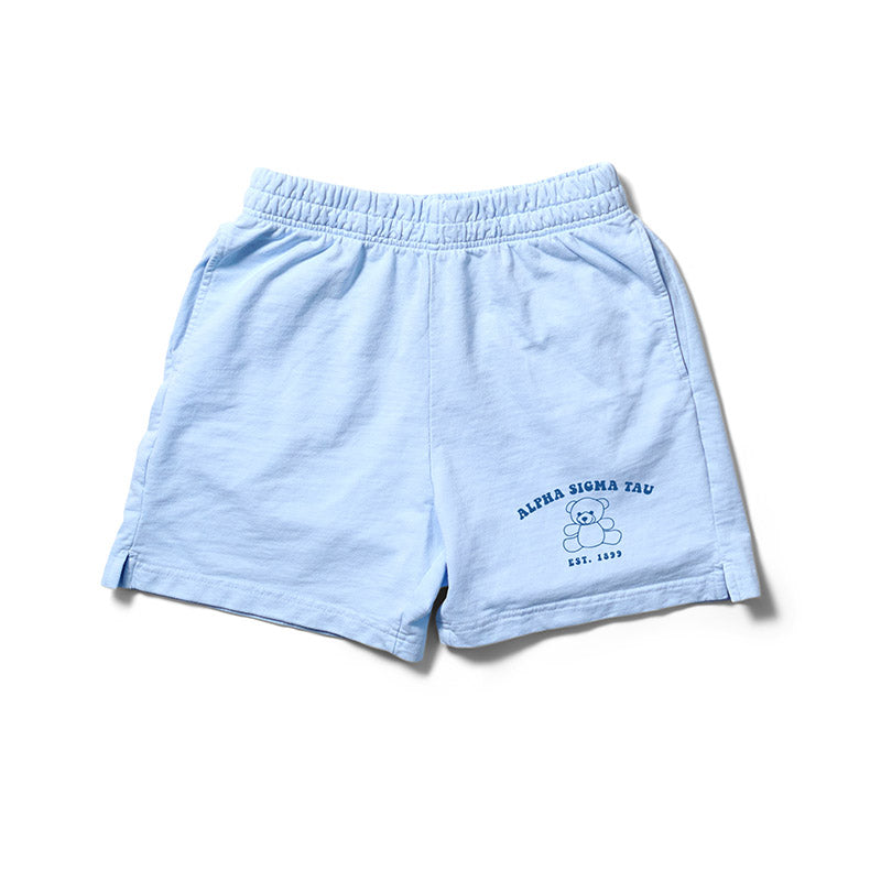 Arctic Blue Teddy Bear Matching Set Light Weight Sorority Shorts