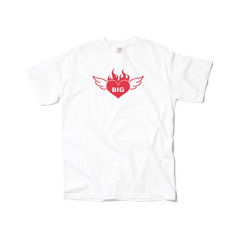 Flame Heart White Family Tees