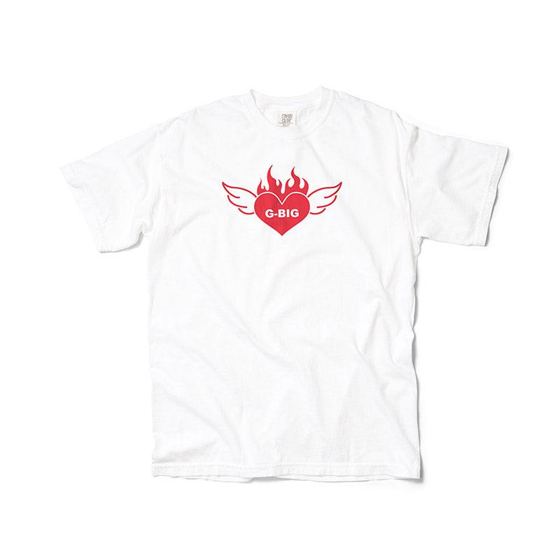 Flame Heart White Family Tees