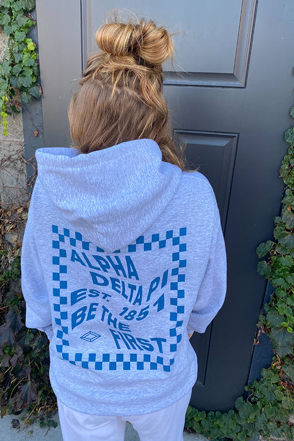 Alpha Delta Pi Checkered Hoodie