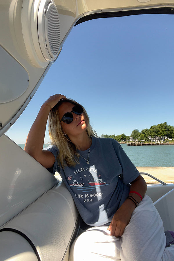 LIFE IS GOOD® Patriotic Boat Sorority Tee