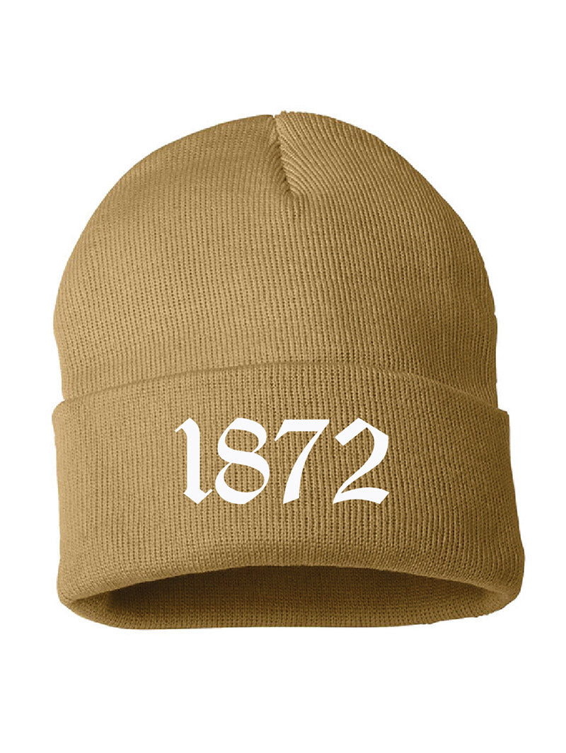 Embroidered Light Brown Sorority Year Beanie