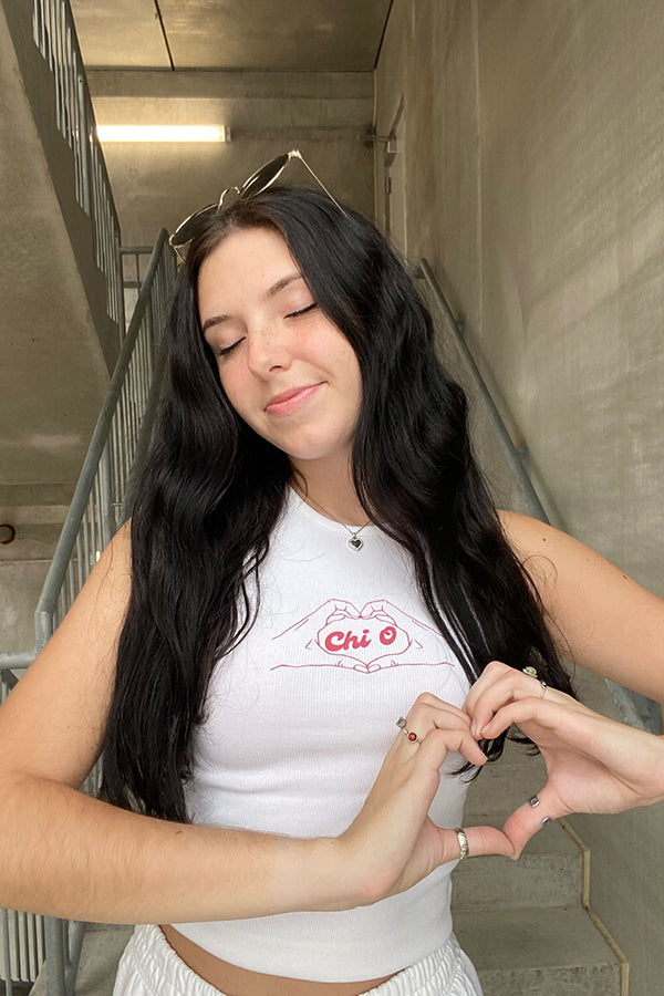 Vanilla Ice Heart Hands Matching Set Sorority Tank